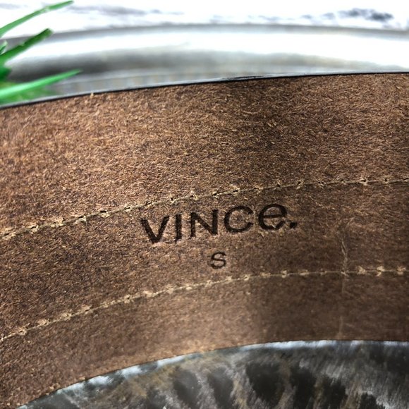 VINCE. 2.5-Inch Belt, Premium Saddle Leather, Dark Brown, Fits Sz 30 to 32 main image 4